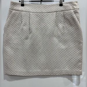 New Rebecca Moses sz 14 silver metallic pattern short skirt holiday nwt